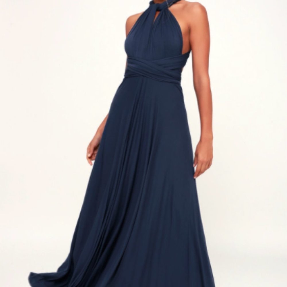 Tricks of the Trade Navy Blue Maxi Dress - ALTERED